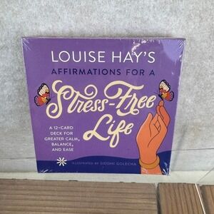 Affirmations for a Stress-Free Life 12-Card Deck Louise Hay NIB